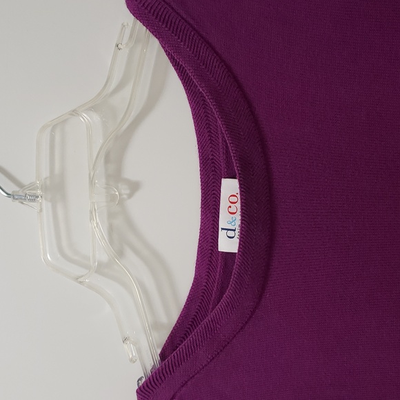 Soft and Comfortable Womens 3/4 Sleeve Mediumweight Denim & Co Tunic Sweater - Picture 4 of 9